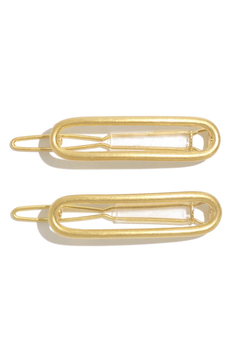 Madewell Two-Pack Mini Hair Clips, Main, color, 