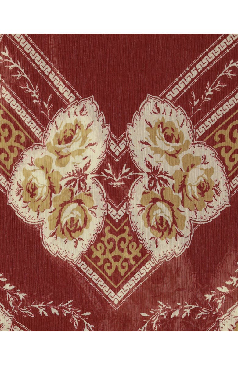 Fortela Aradia Floral Printed Silk Caftan Dress, Alternate, color, Pink