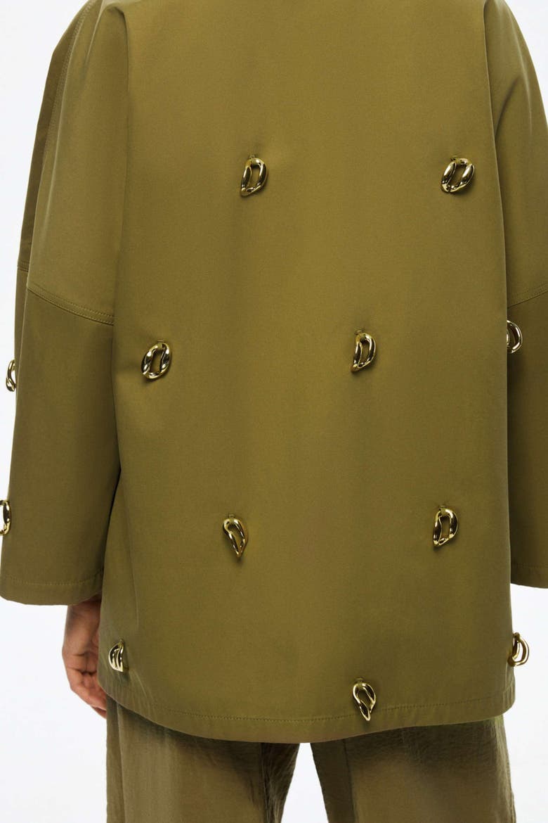 Chained Trench Coat, Alternate, color, Khaki