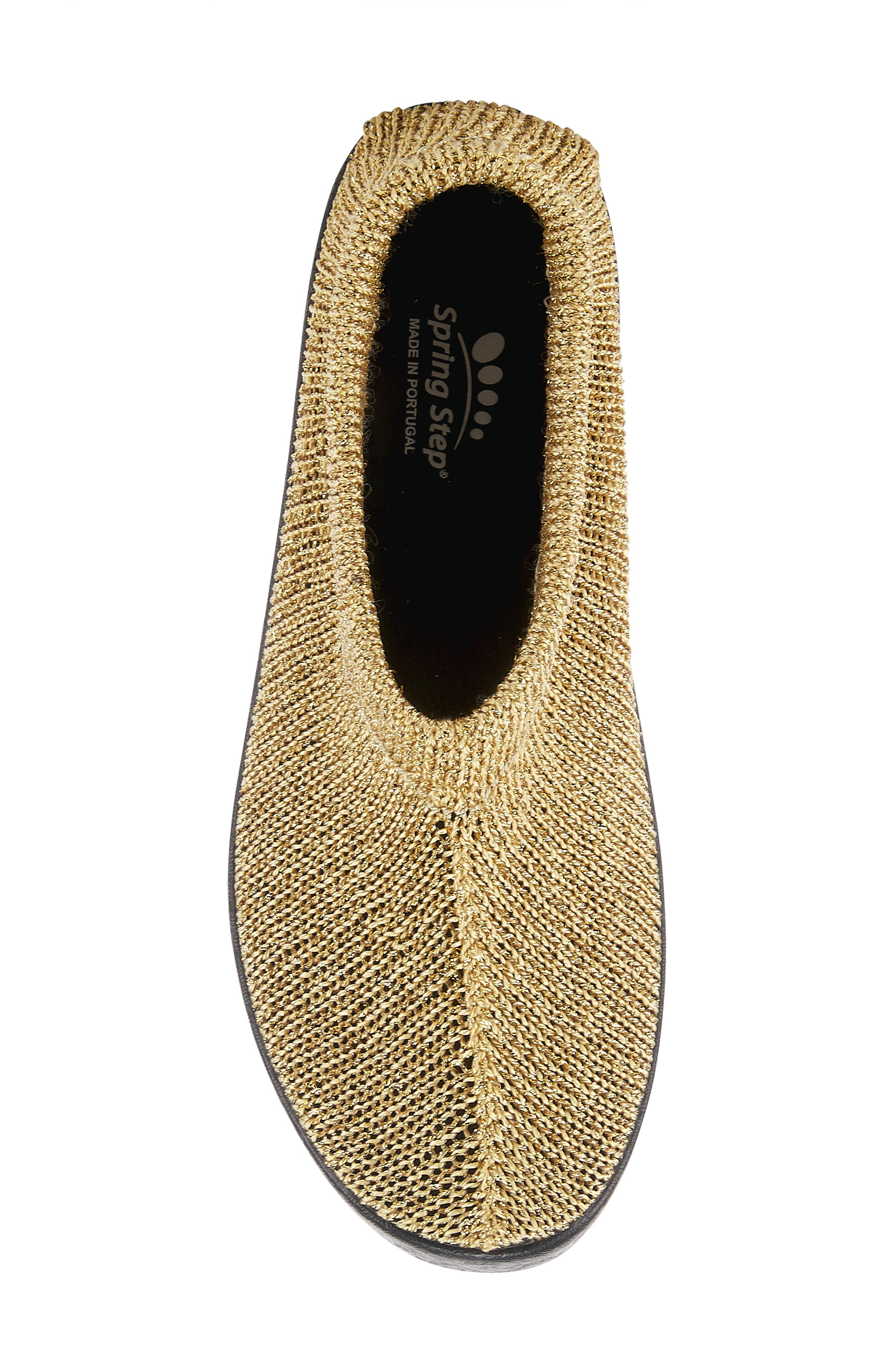 Spring Step Tender Ankle Boot, Alternate, color, Gold Fabric