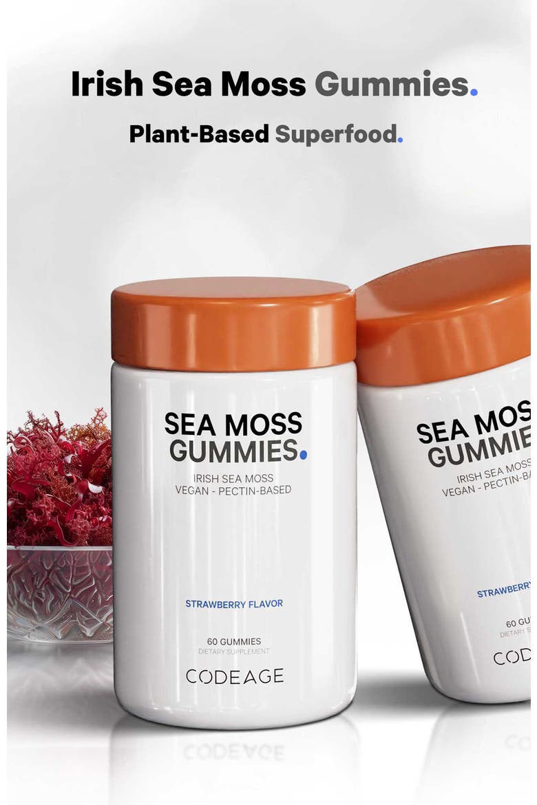 Irish Sea Moss Gummies Supplement, Alternate, color, White