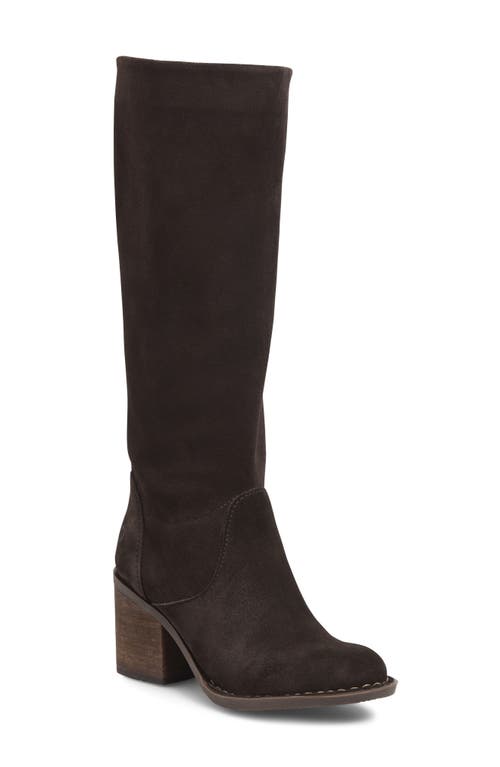 Børn Thea Knee High Boot in Chocolate Suede 