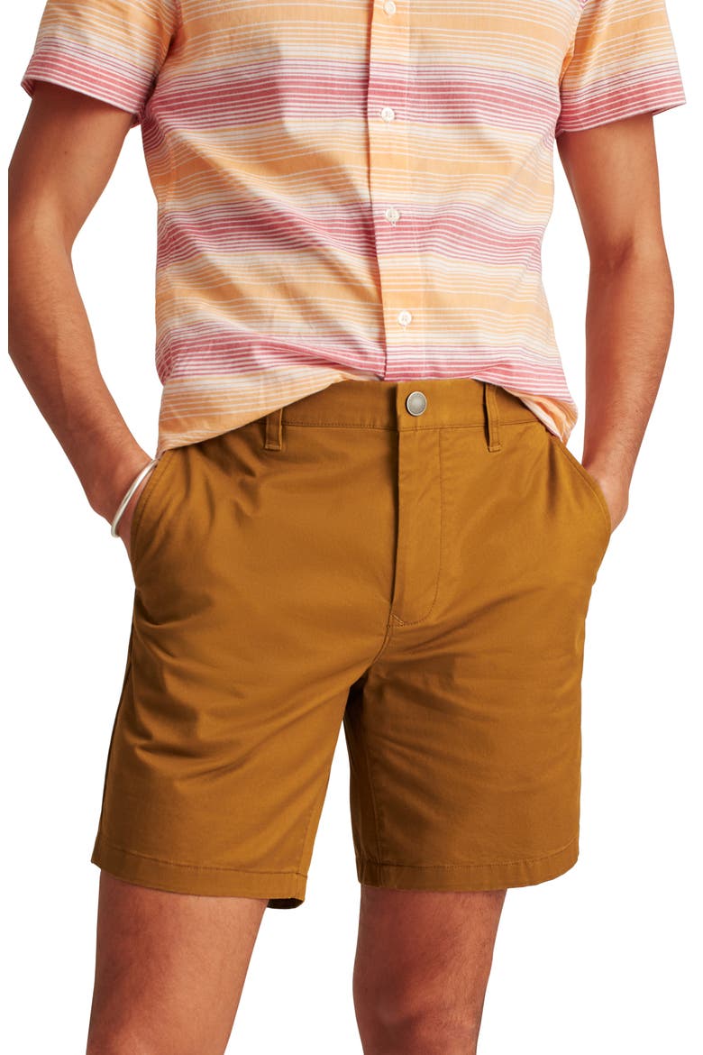 Stretch Washed Chino 7-Inch Shorts, Main, color, COFFEE BEAN