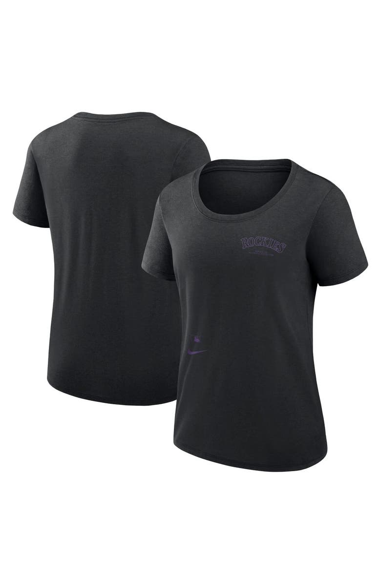 Nike Women's Nike Black Colorado Rockies Authentic Collection Performance Scoop Neck T-Shirt, Alternate, color,