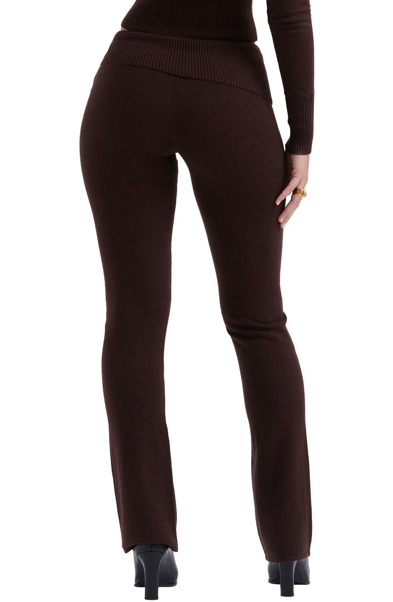 HOUSE OF CB Ama Sweater Knit Pants, Alternate, color, Brown