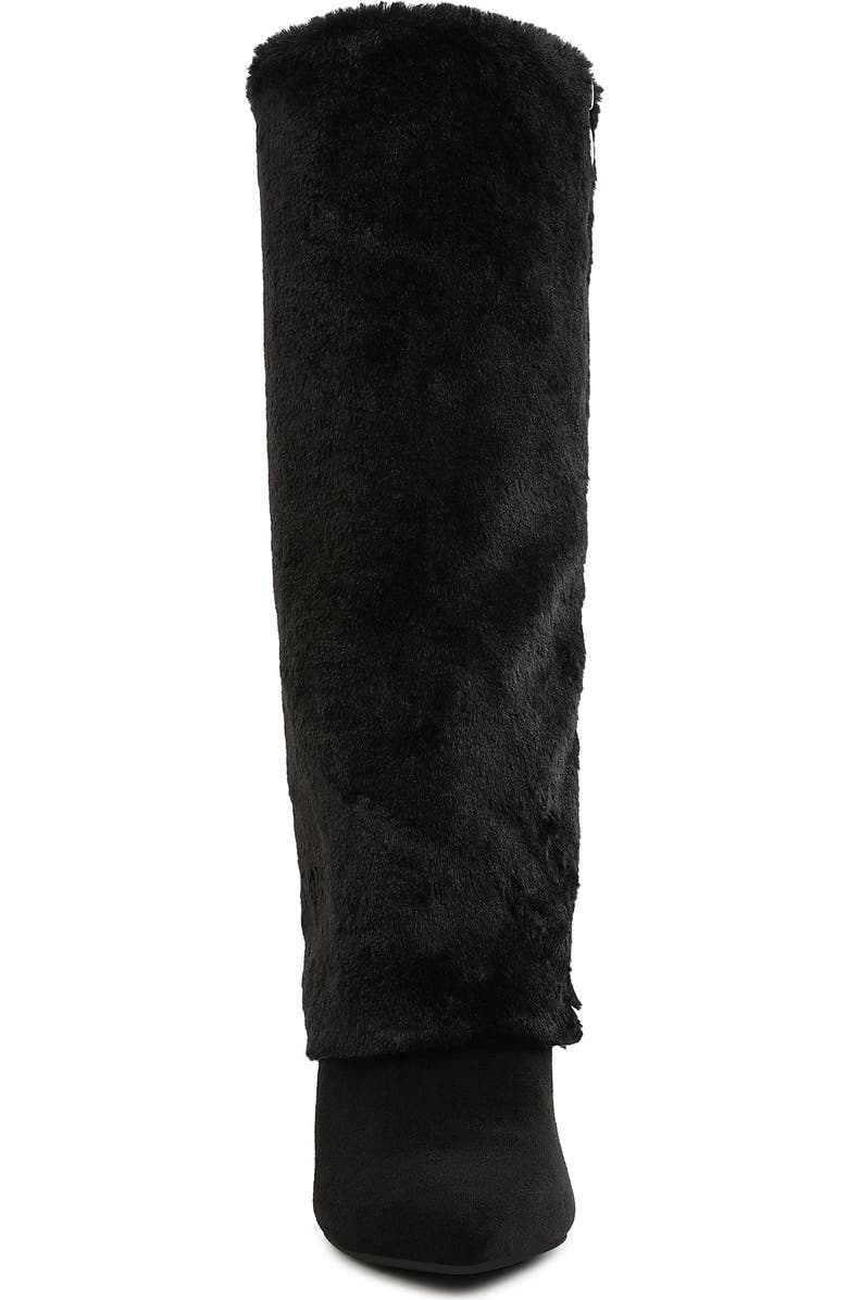 LONDON RAG Everglade Faux Calf Hair Knee High Boot, Alternate, color, Black