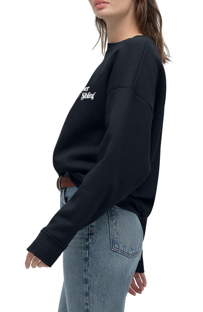 Favorite Daughter x 'Nobody Wants This' Loser Sibling Cotton Blend Sweatshirt, Alternate, color, Navy