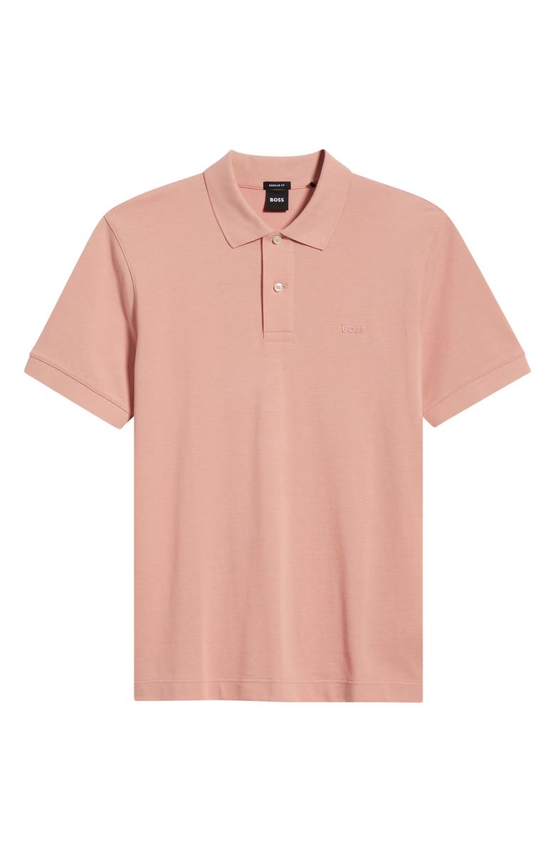 BOSS Pallas Cottton Polo, Alternate, color, Light/ Pastel Pink