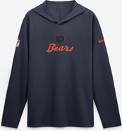 Nike Men's Nike Navy Chicago Bears 2026 Rivalries Collection Sideline Lightweight Hooded Long Sleeve Top
