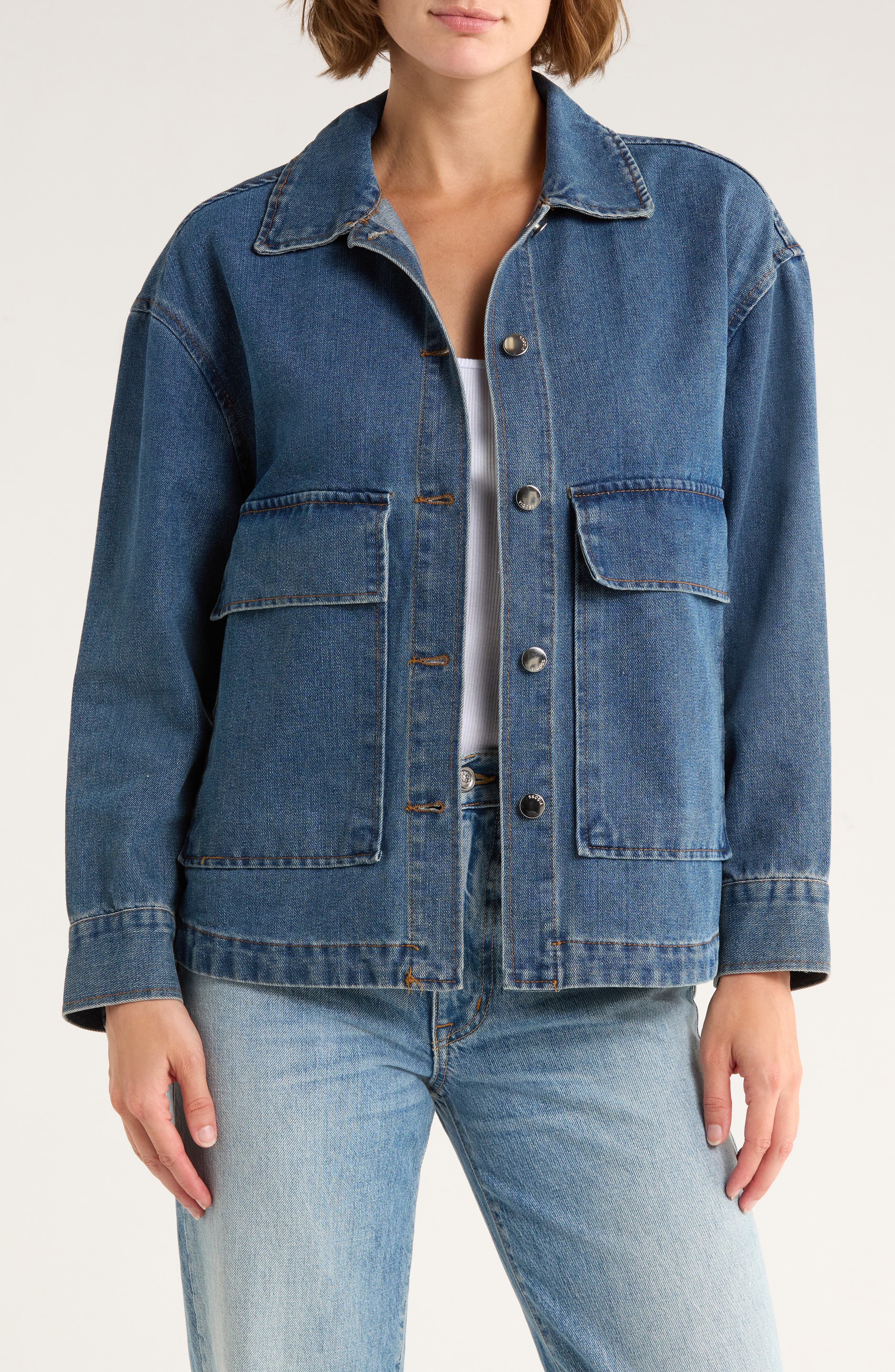Vigoss Oversize Denim Shacket (Women) | Nordstromrack