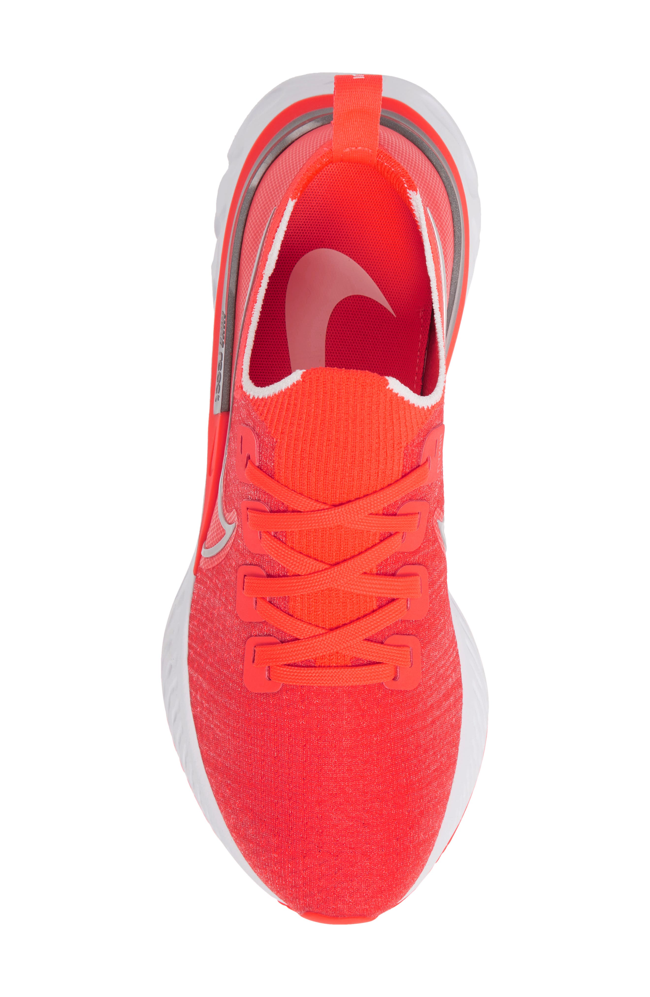 React Infinity Run Flyknit Running Shoe, Alternate, color, CRIMSON/ WHITE/ RED/ SILVER