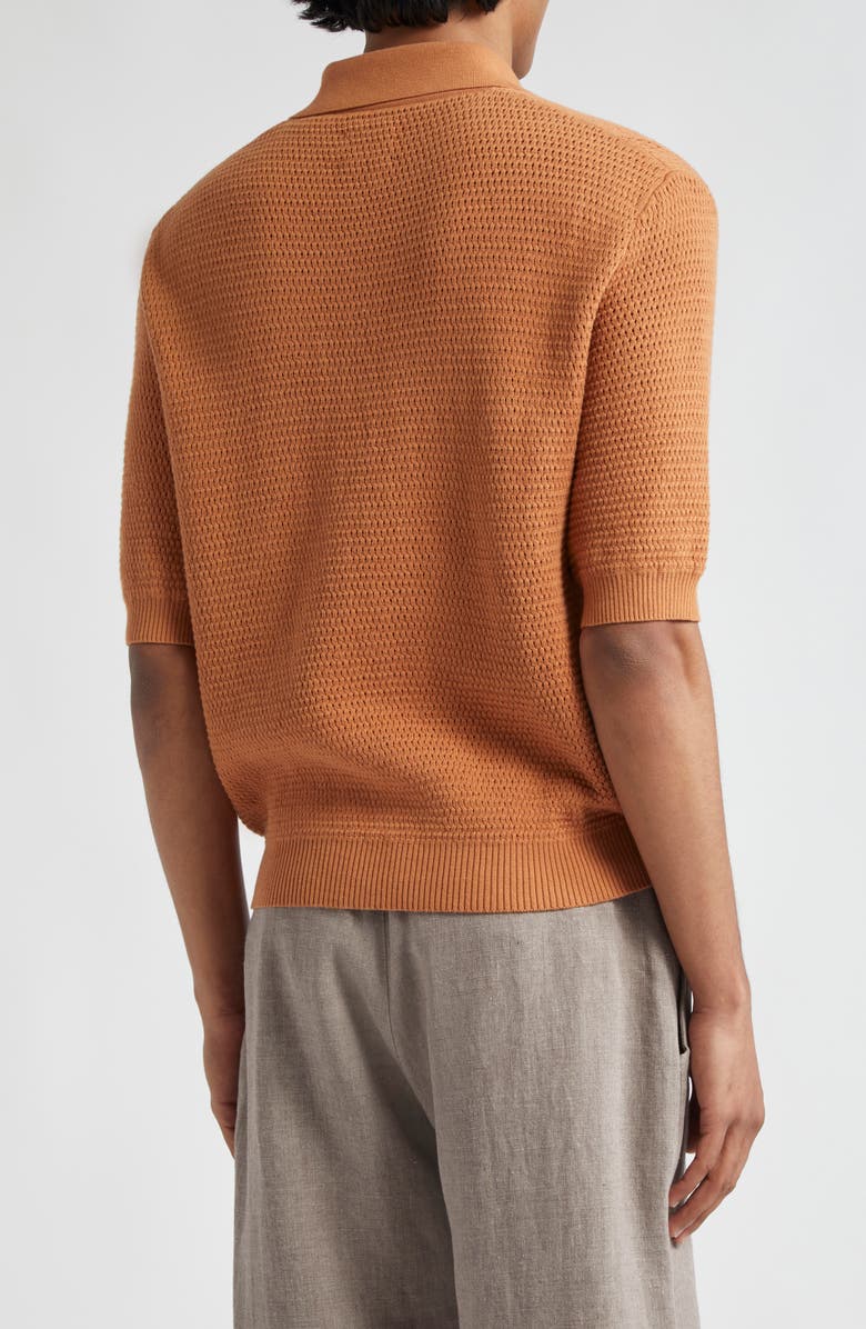 De Bonne Facture Honeycomb Knit Polo, Alternate, color, 