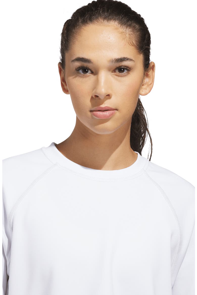 Beyond the Course Side-Snap Sweatshirt, Alternate, color, WHITE