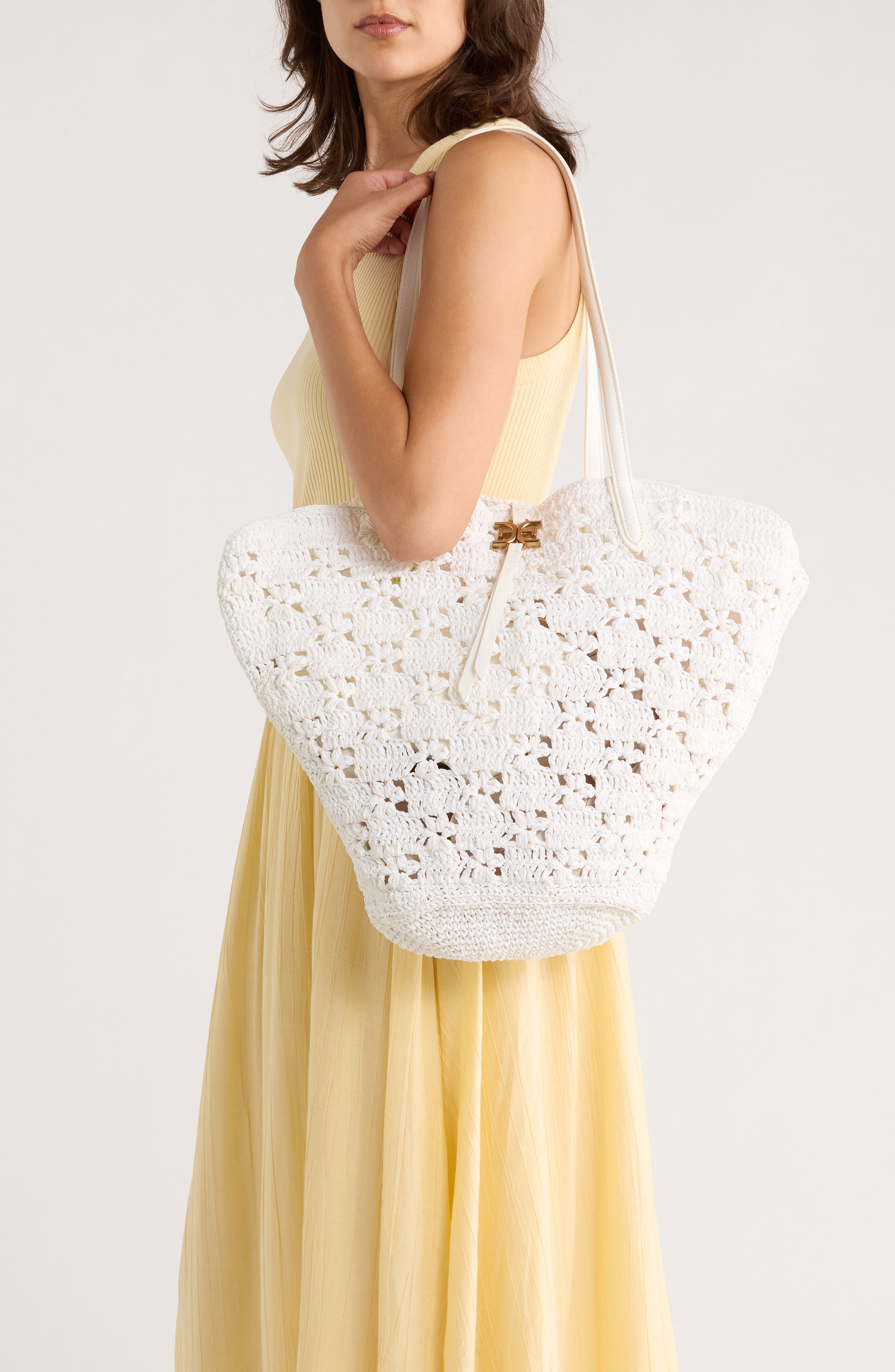 Sam Edelman Layla Floral Raffia Fan Tote Bag | Nordstromrack