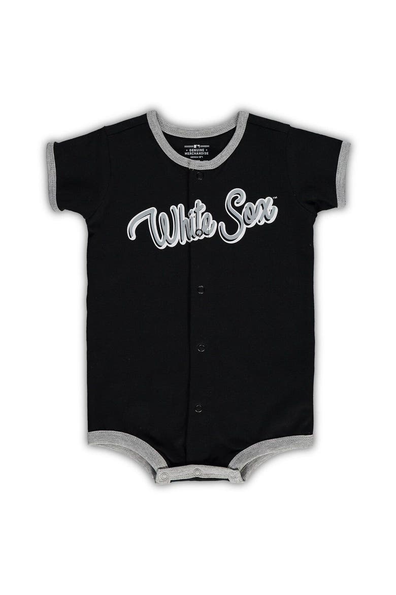 Infant Black Chicago White Sox Power Hitter Romper, Main, color, Black