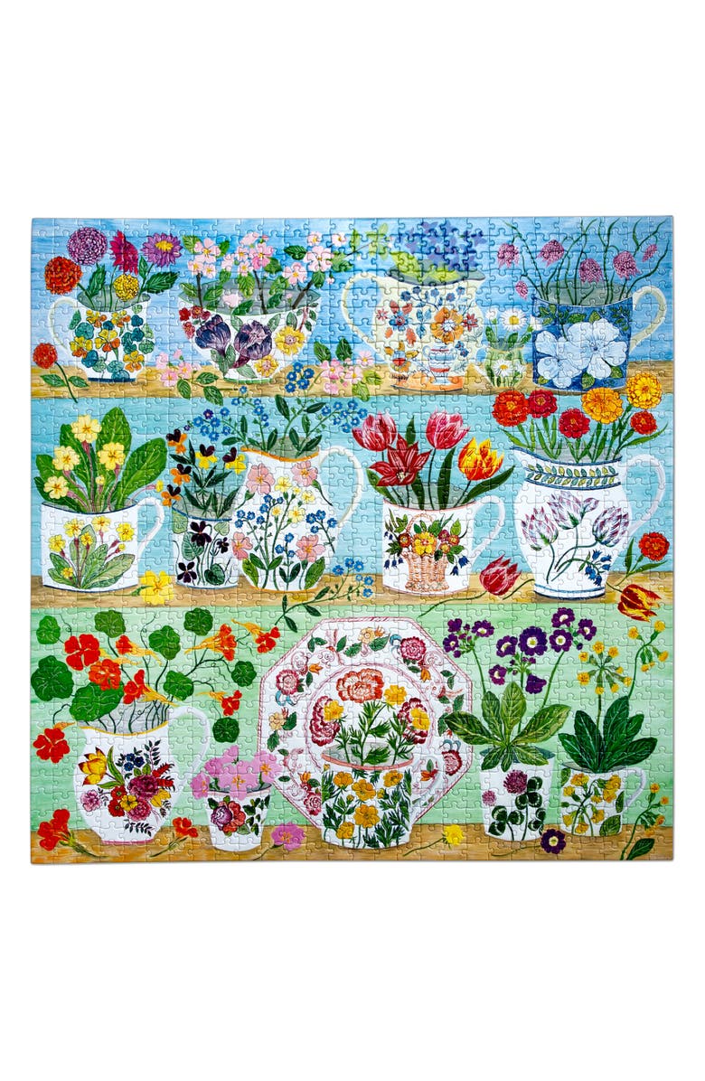 eeBoo Floral Cupboard 1000-Piece Jigsaw Puzzle, Alternate, color, Multi