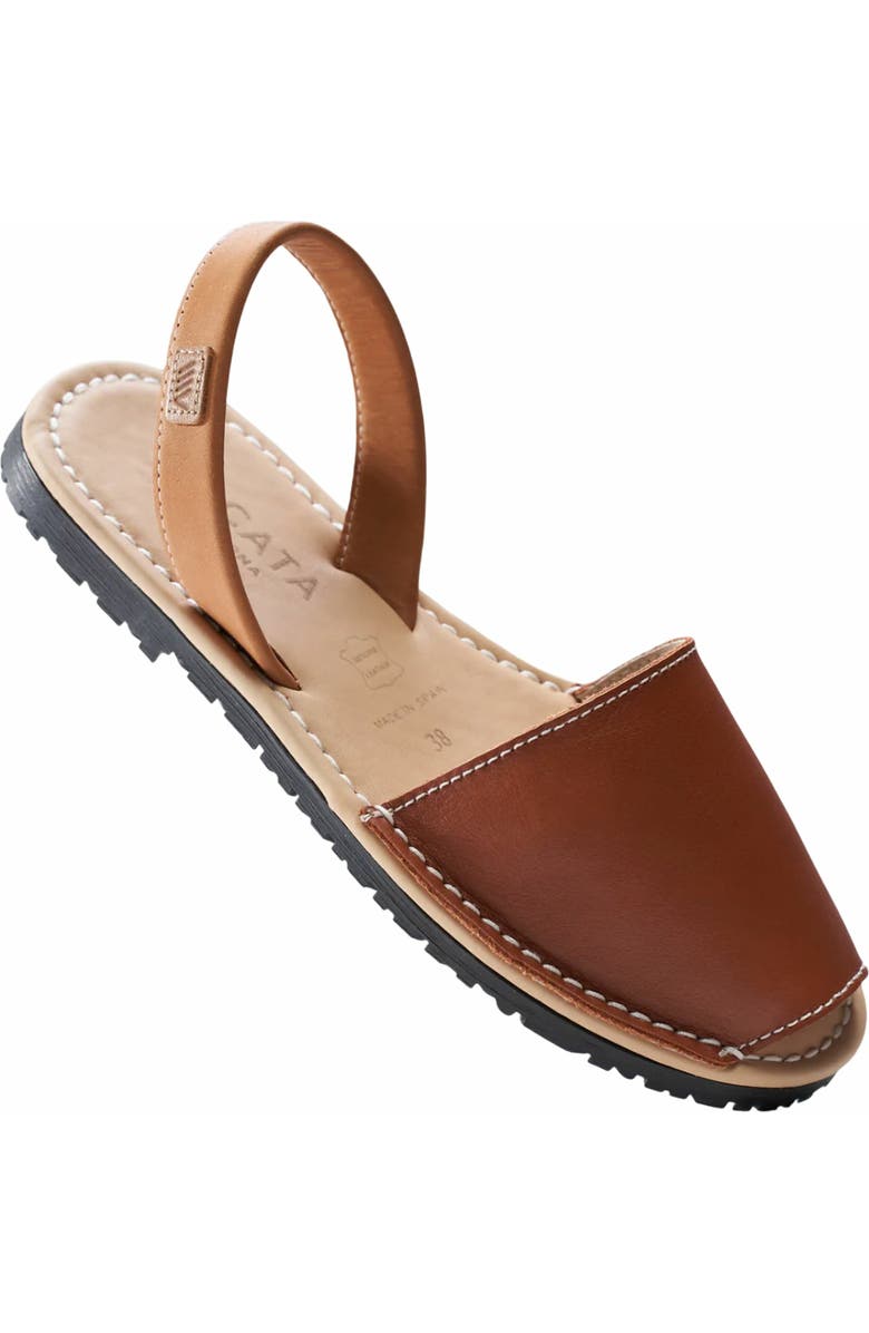 VISCATA Menorquina Leather Avarca Sandals, Alternate, color, Sahara