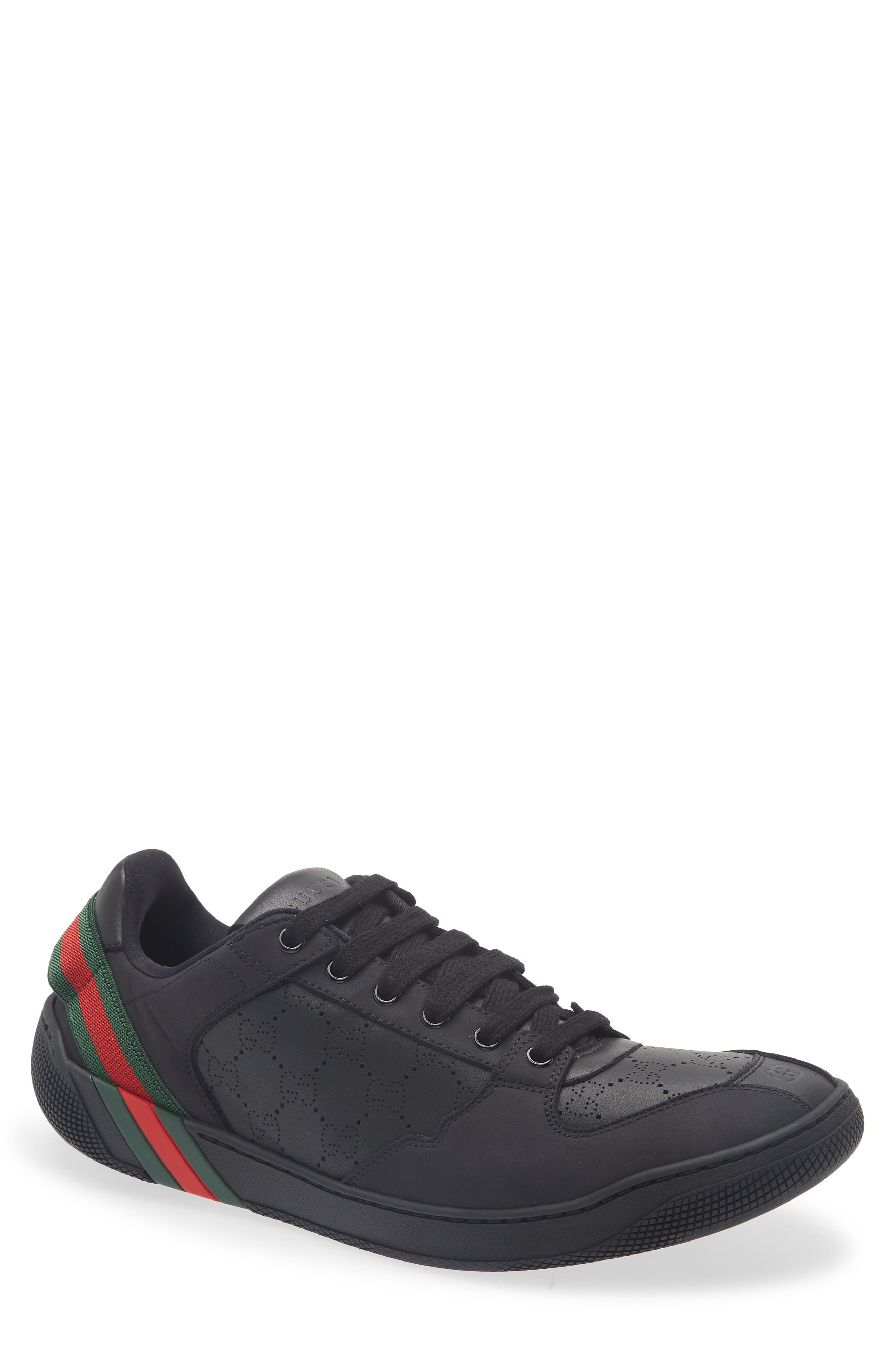 Screener 3.0 Leather Low Top Sneaker, Main, color, BLAC/BLA/BLA/BLA/VRV