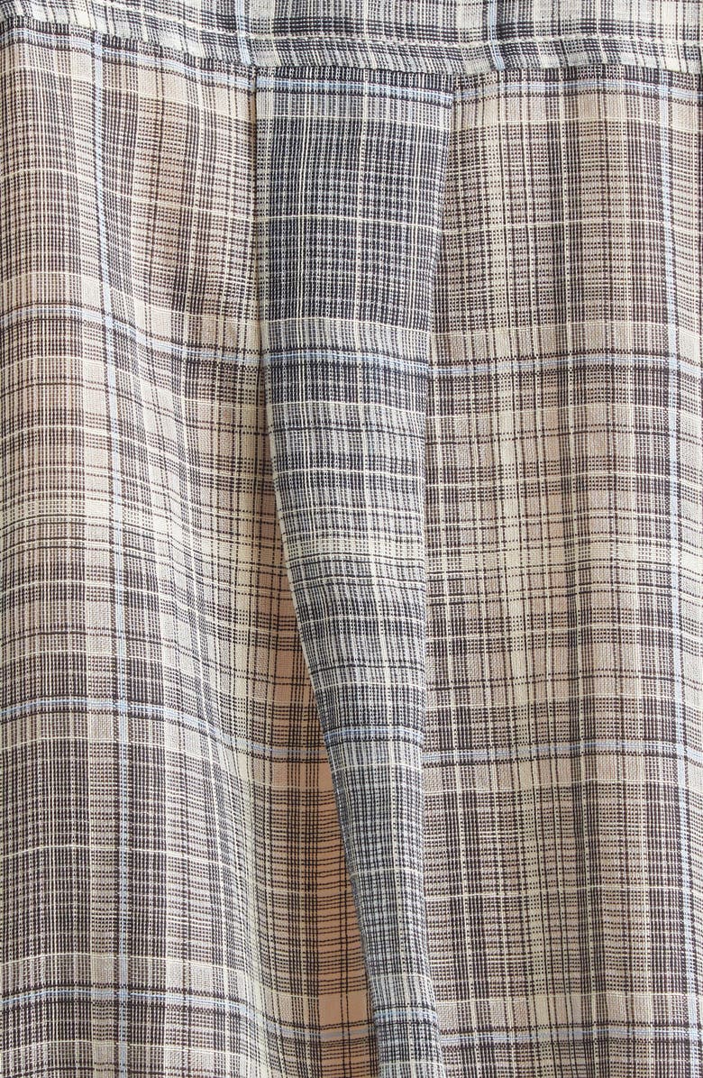 Coperni Check Zero Waste Cotton Button-Up Shirt, Alternate, color, Grey