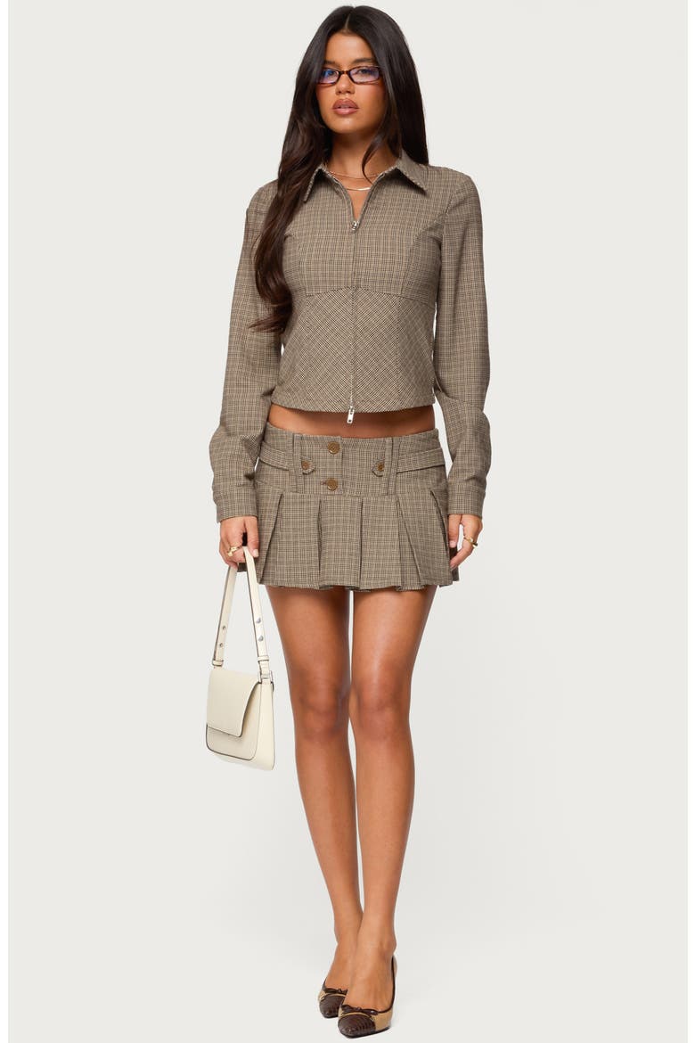 Lockette Plaid Pleated Miniskort, Alternate, color, MIX