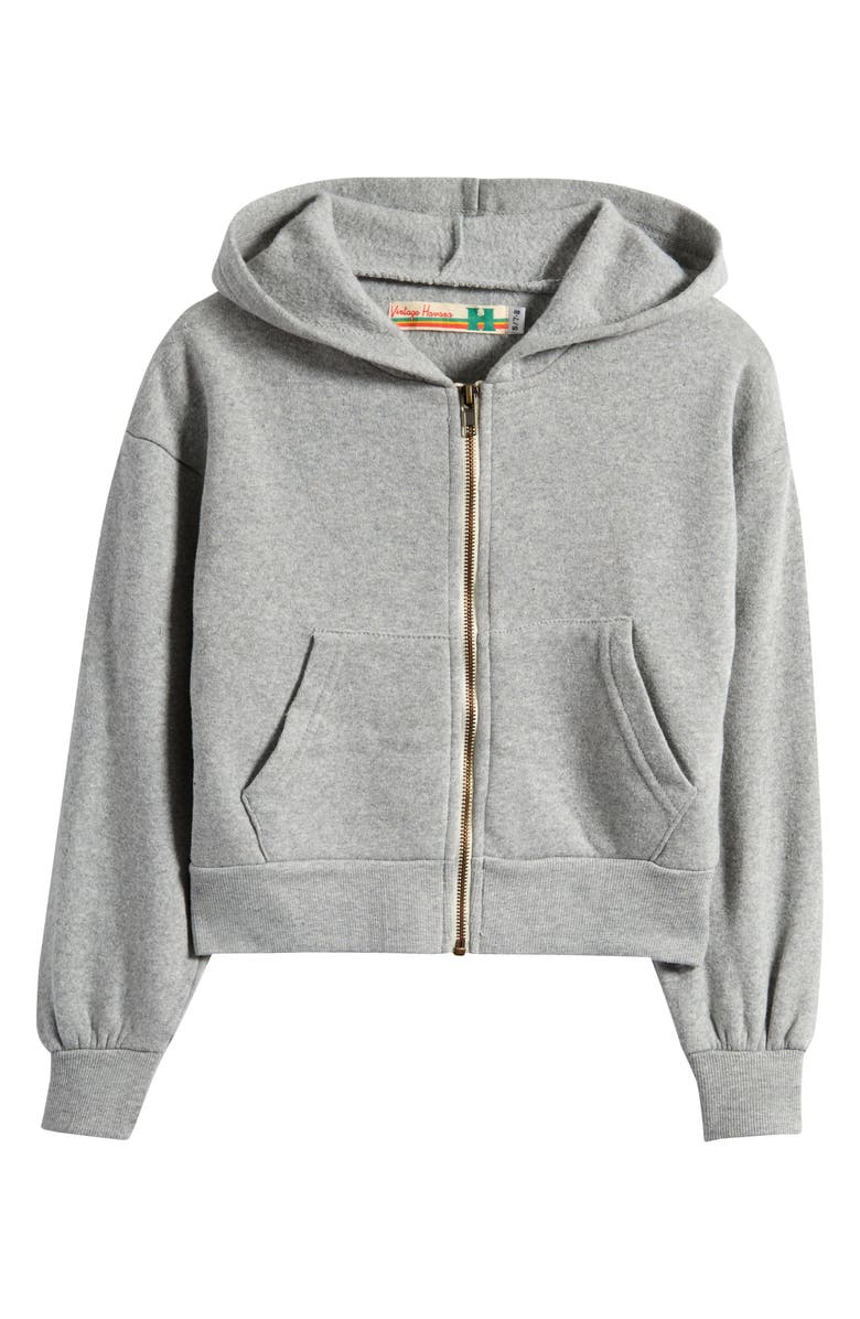 Vintage Havana Kids' Crop Zip Hoodie, Main, color,