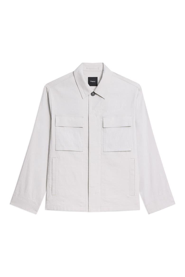Mod Linen Blend Field Jacket, Alternate, color, SILVER CLOUD