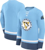 FANATICS Men's Fanatics  Light Blue Pittsburgh Penguins Vintage High Point Long Sleeve T-Shirt