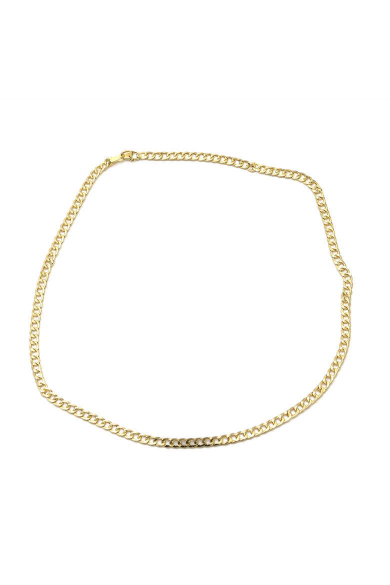 10K Plain Curb 3.2mm 20in Chain Necklace, Main, color, Yellow Gold