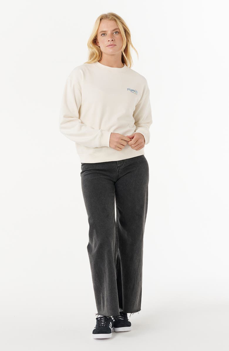 Rip Curl Pacific Cotton Blend Graphic Sweatshirt, Alternate, color, Hawaii Bone