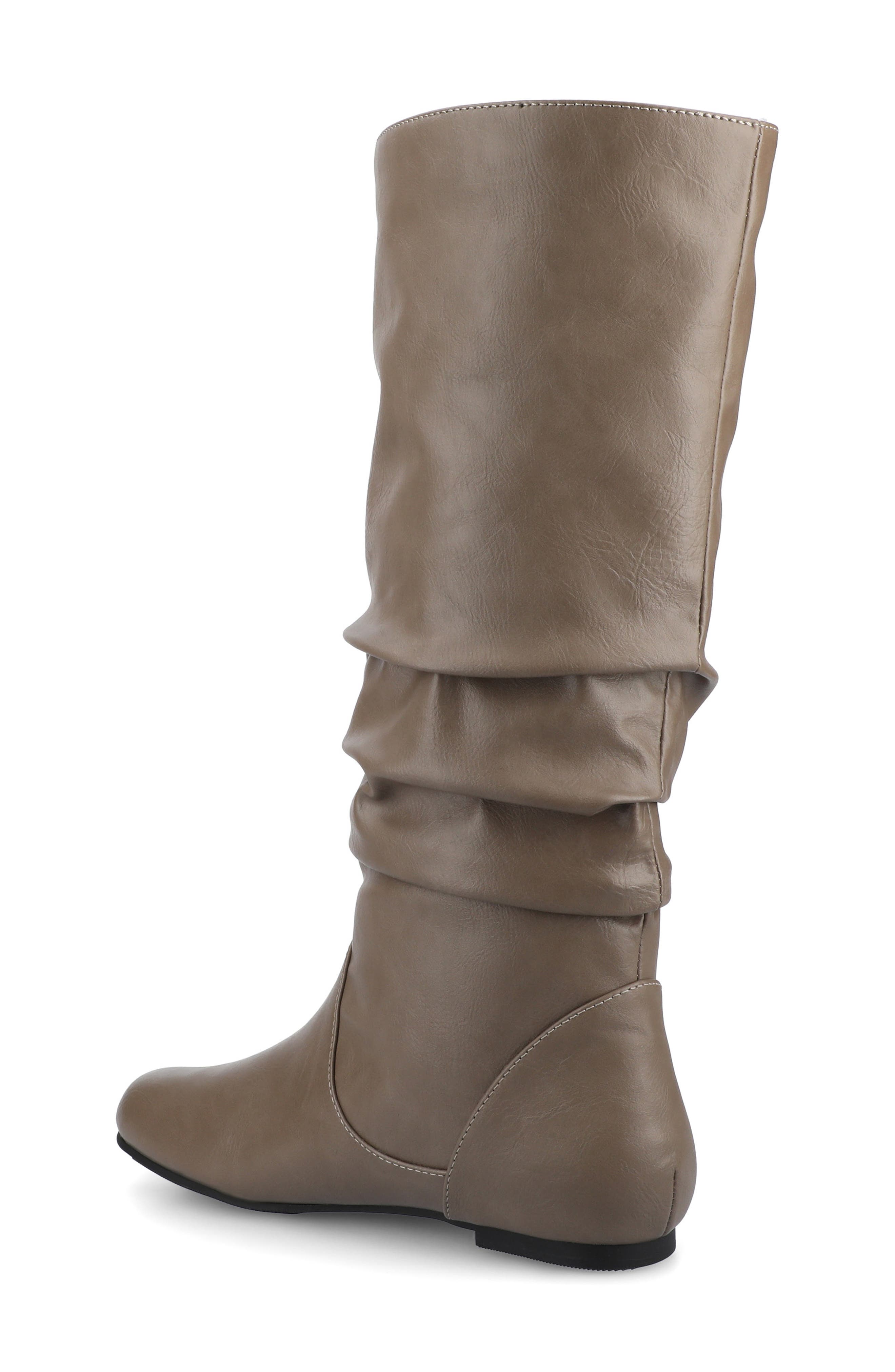 Journee Collection Jayne Ruched Tall Boot - Extra Wide Calf, Alternate, color, Taupe