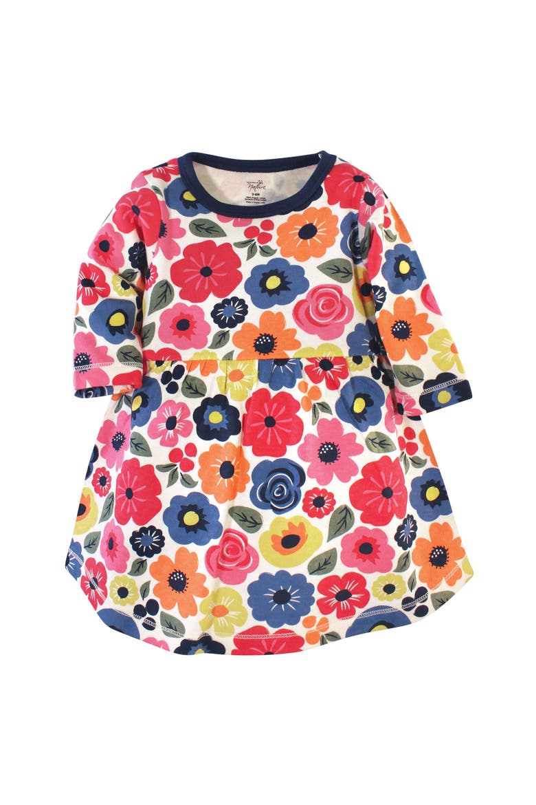 2Pk Long Sleeve Organic Dresses, Alternate, color, Bright Flowers