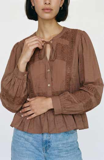 Jules Lace Inset Peplum Top