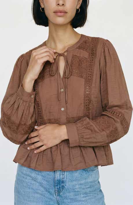 Jules Lace Inset Peplum Top