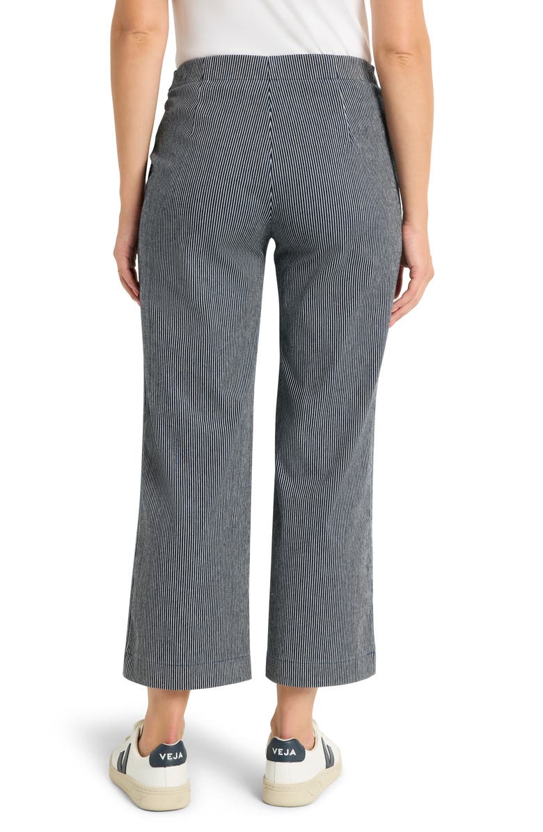 NIC+ZOE All Day Stripe Crop Wide Leg Pull-On Jeans, Alternate, color, Blue Multi