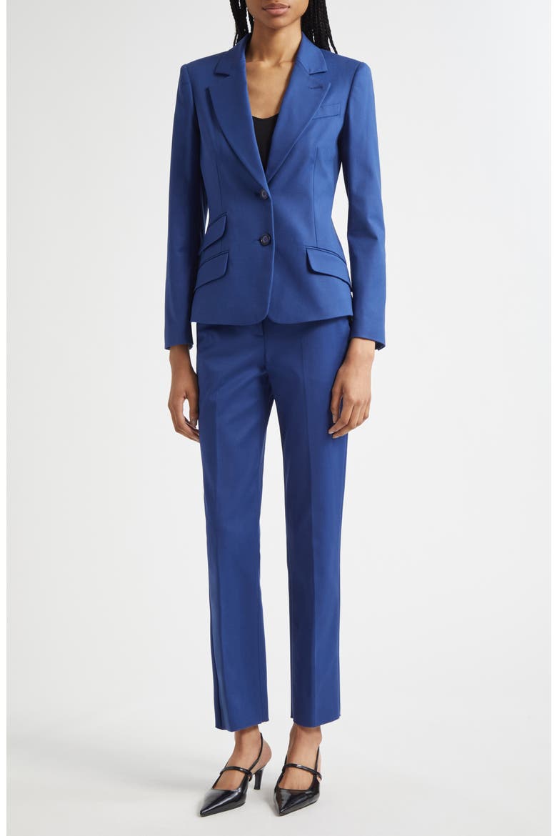 Cotton Couture Two-Button Blazer, Alternate, color, COBALT BLUE
