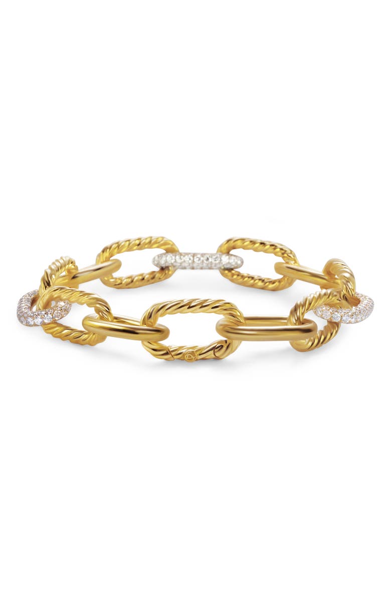 David Yurman DY Madison<sup>®</sup> Chain Bracelet in 18K Yellow Gold with Diamonds, 11mm, Alternate, color, 18K Yellow Gold