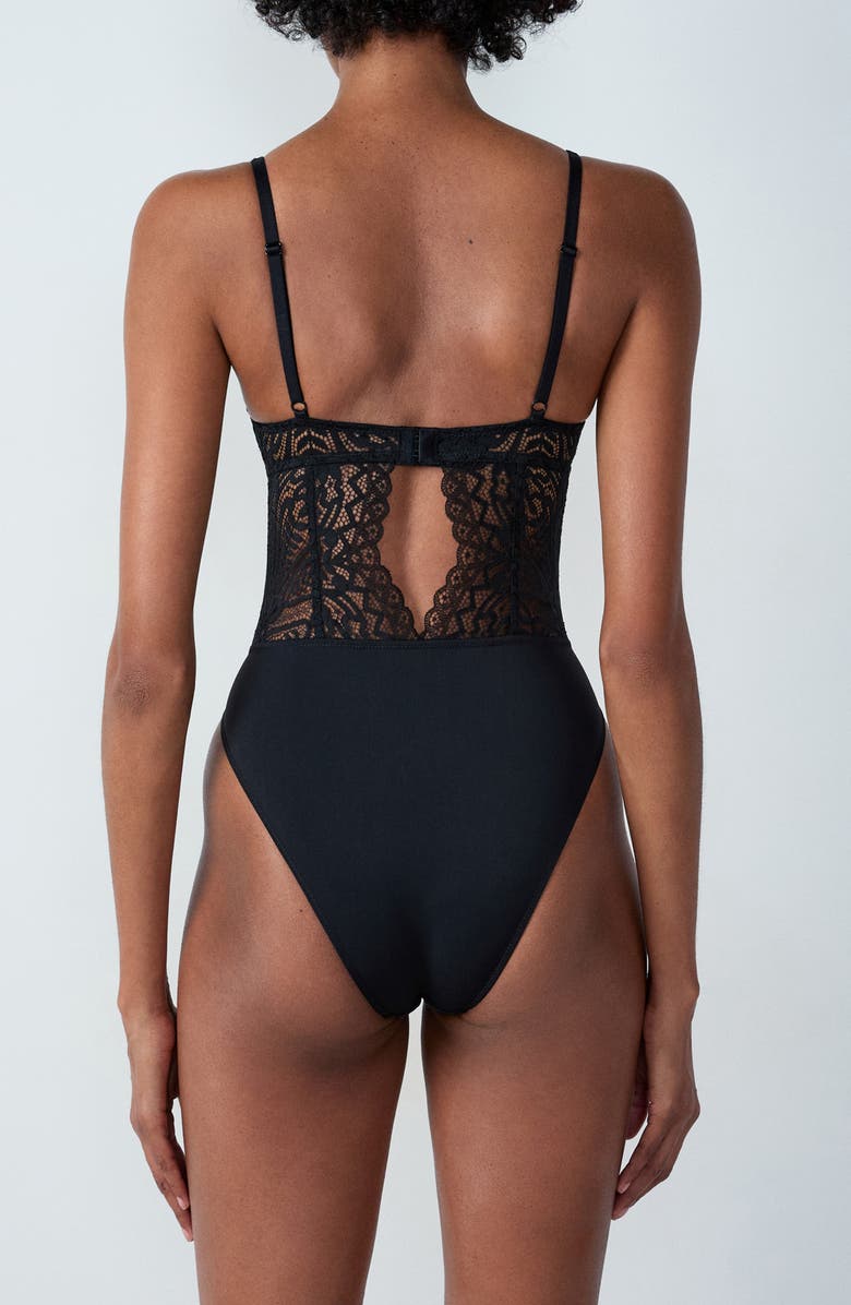 Etam Dream Lace 
Microfiber Teddy, Alternate, color, 