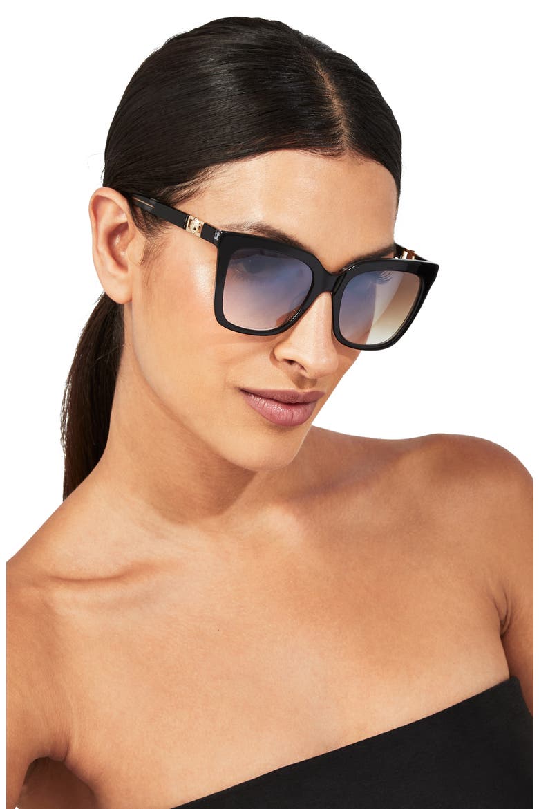KGL1004 Cat Eye Sunglasses, Alternate, color, BLACK
