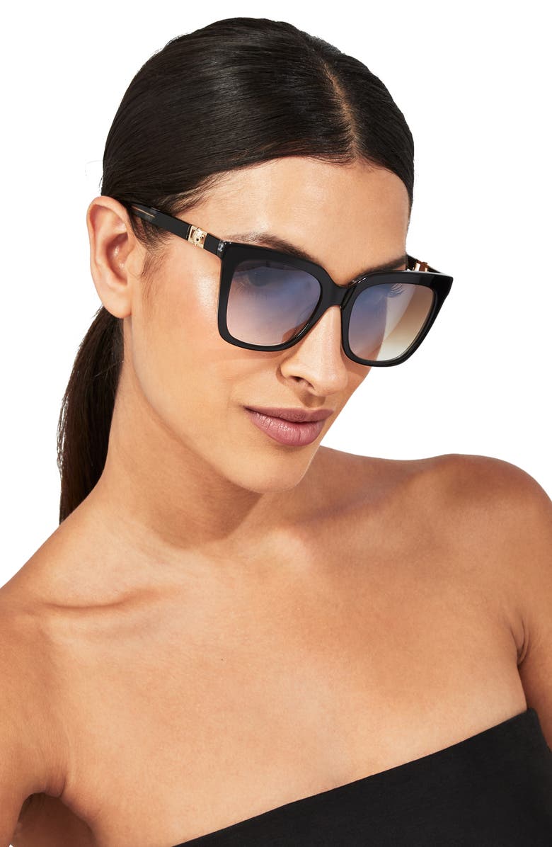 Kurt Geiger London KGL1004 Cat Eye Sunglasses, Alternate, color, Black