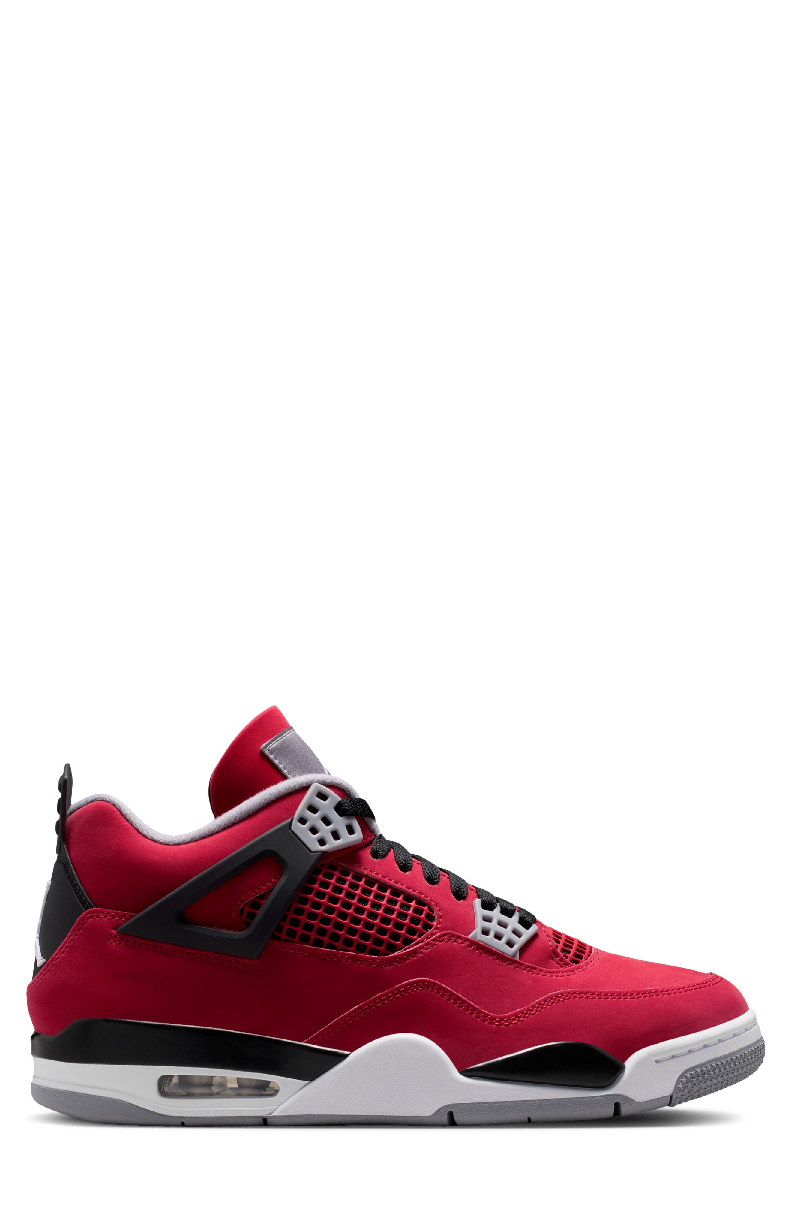 Air Jordan 4 Retro Basketball Sneaker, Alternate, color, FIRE RED/WHITE
