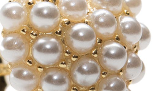 Argento Vivo Sterling Silver Heart Burst Faux Pearl Stud Earrings