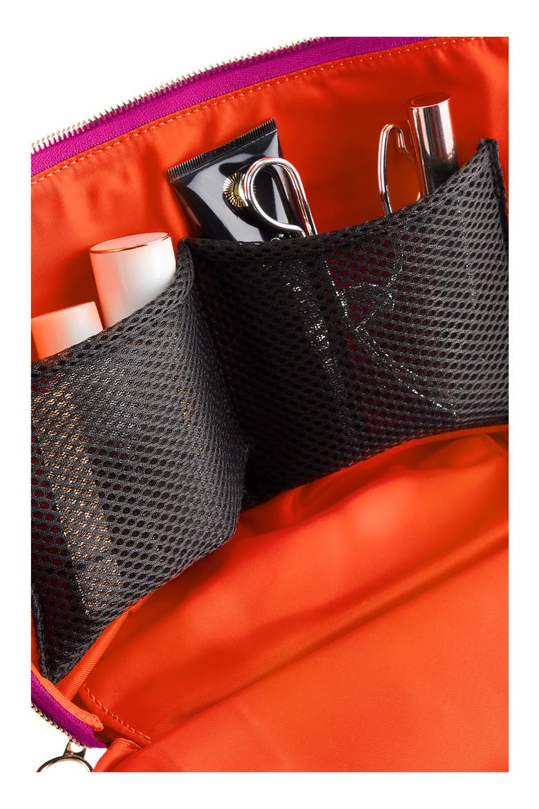 Vacationer Makeup Bag, Alternate, color, BUBBLEGUM PINK/ ORANGE