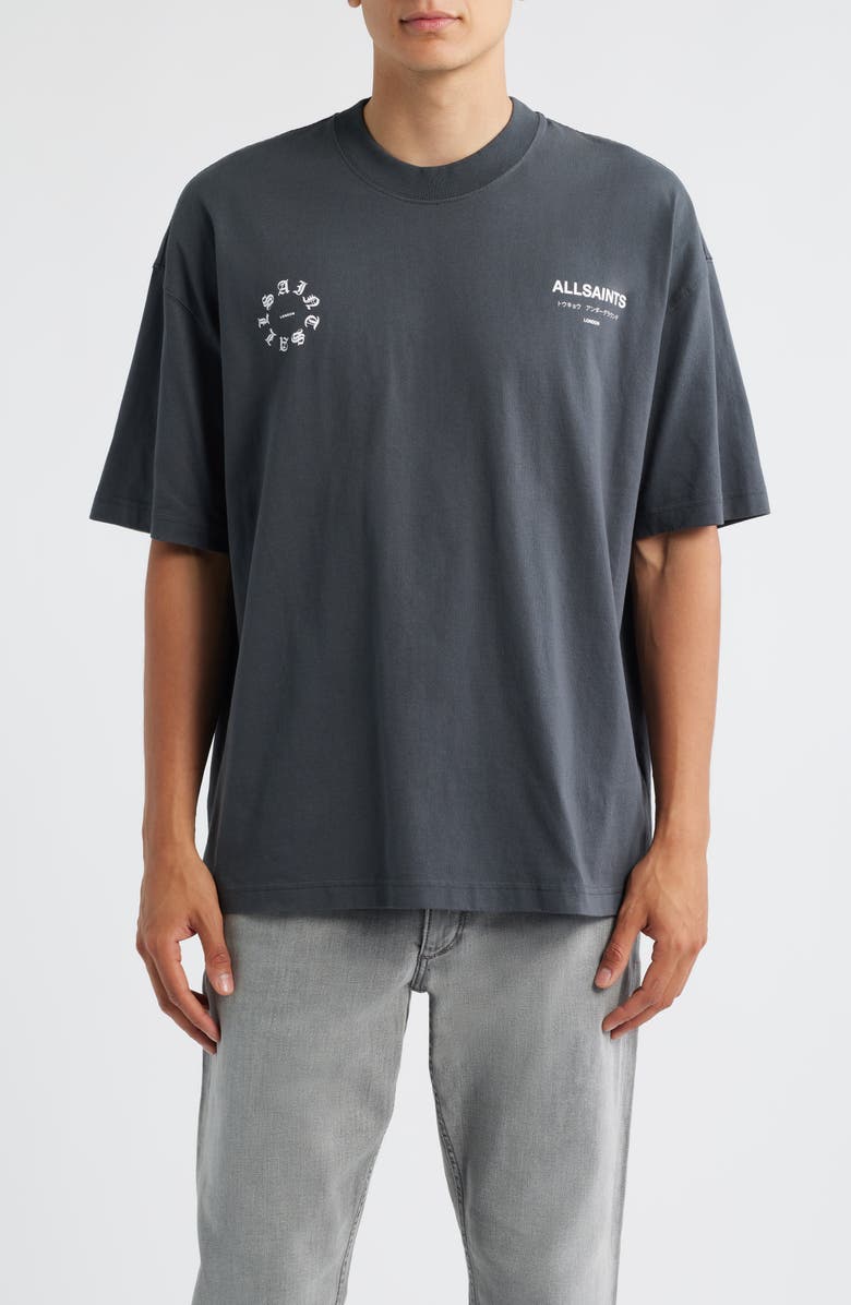 AllSaints Reflektor Logo Graphic T-Shirt, Main, color,