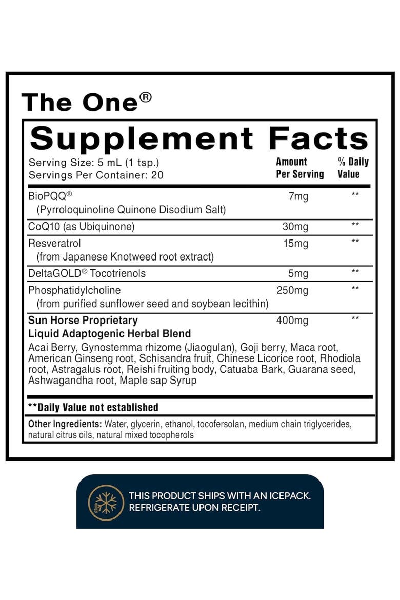 The One Liquid Adaptogenic Supplement with Resveratrol and CoQ10, Alternate, color, None
