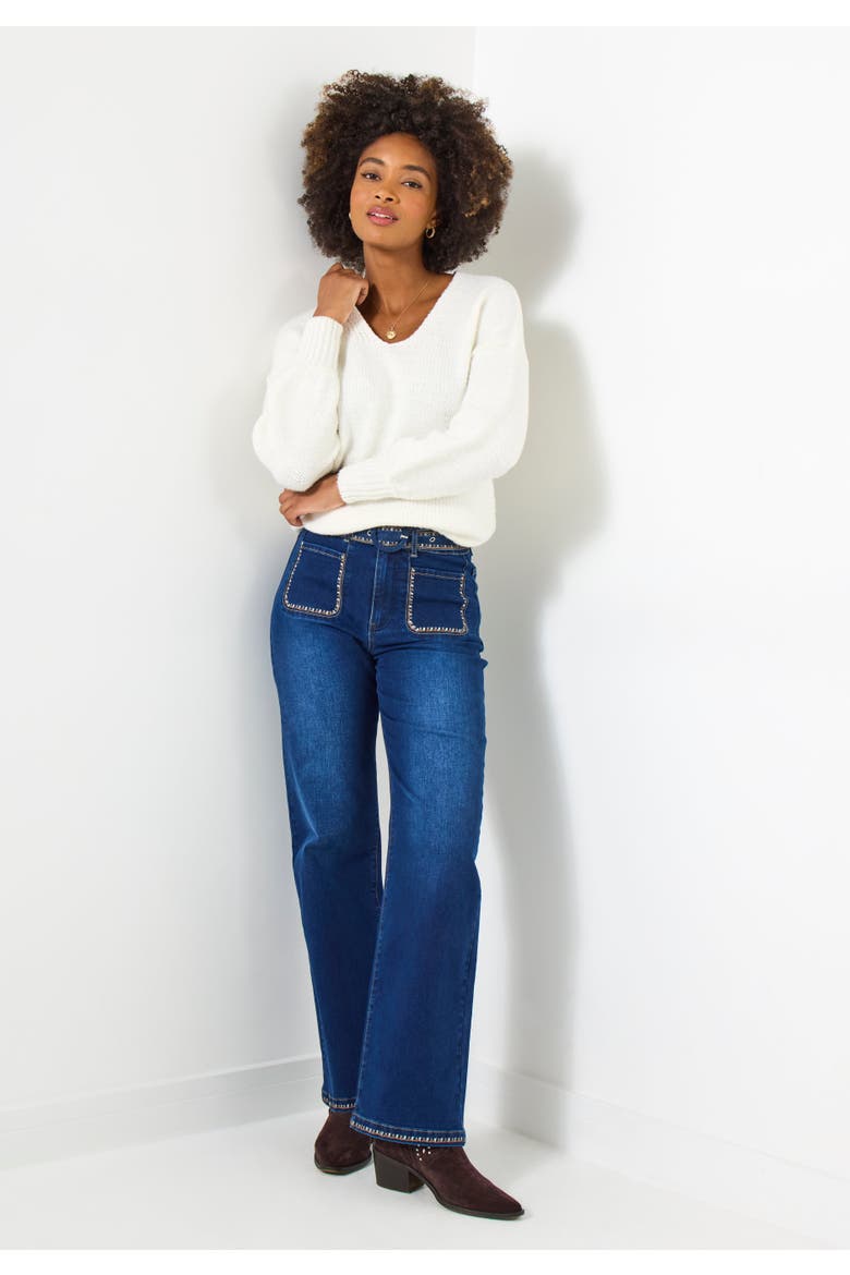 Vintage Bell Bottoms, Main, color, DARK BLUE EMBROIDERY