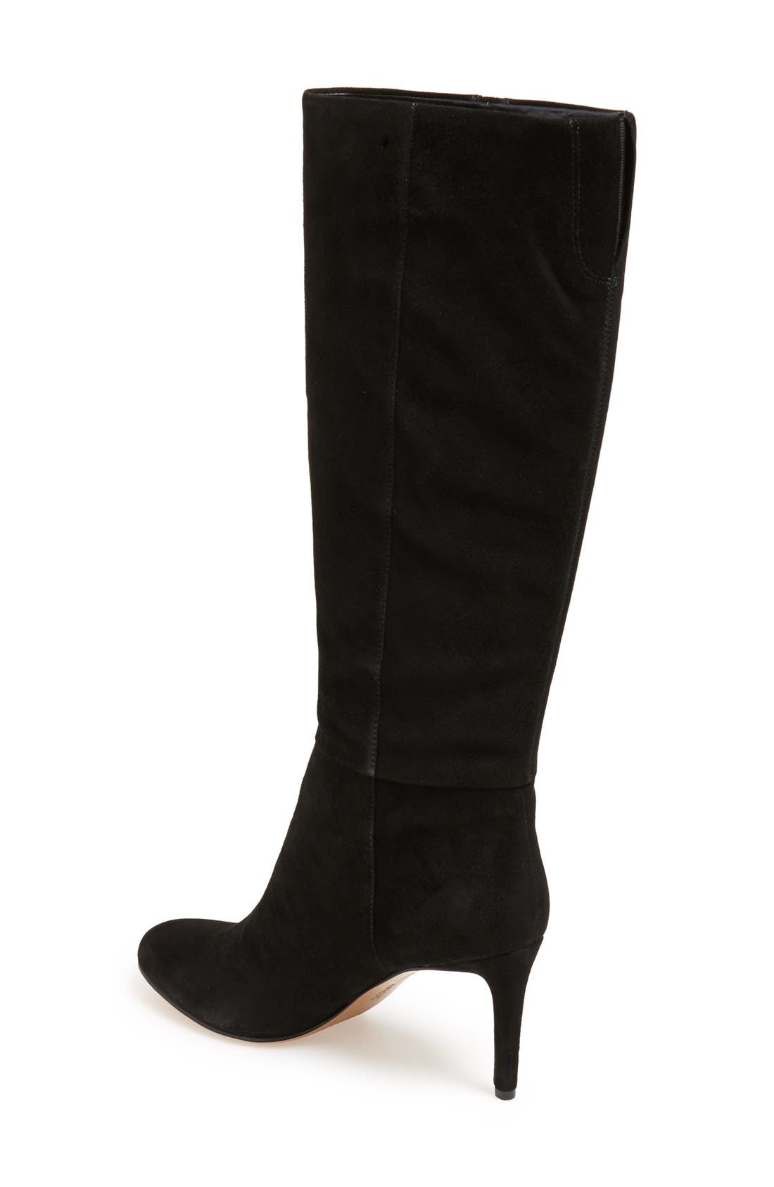 'Vintage' Tall Boot, Alternate, color, BLACK SUEDE