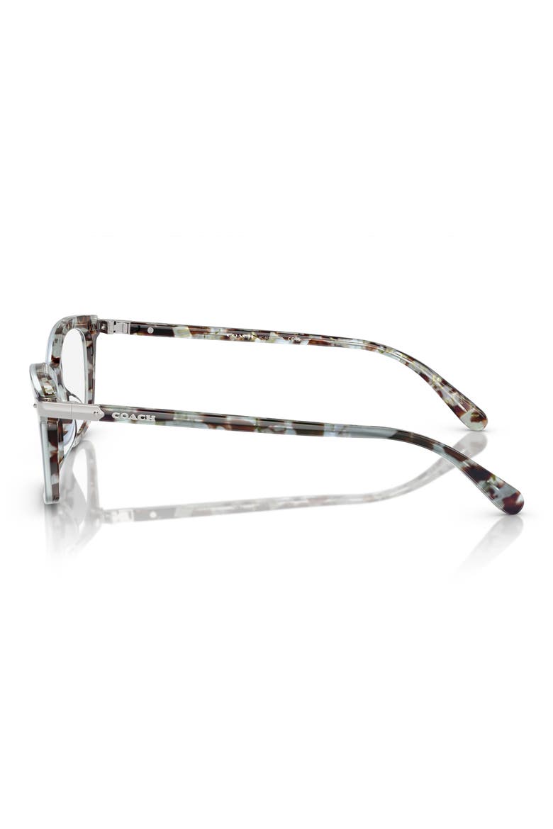 49mm Rectangular Optical Glasses, Alternate, color, SEA GLASS TORTOISE / DEMO