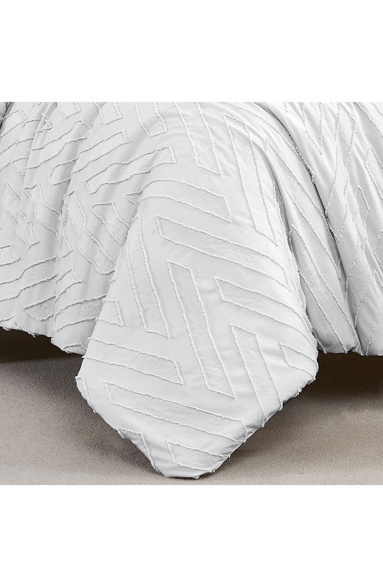 SOUTHSHORE FINE LINENS Chevron Jacquard Comforter Set, Alternate, color, Light Grey