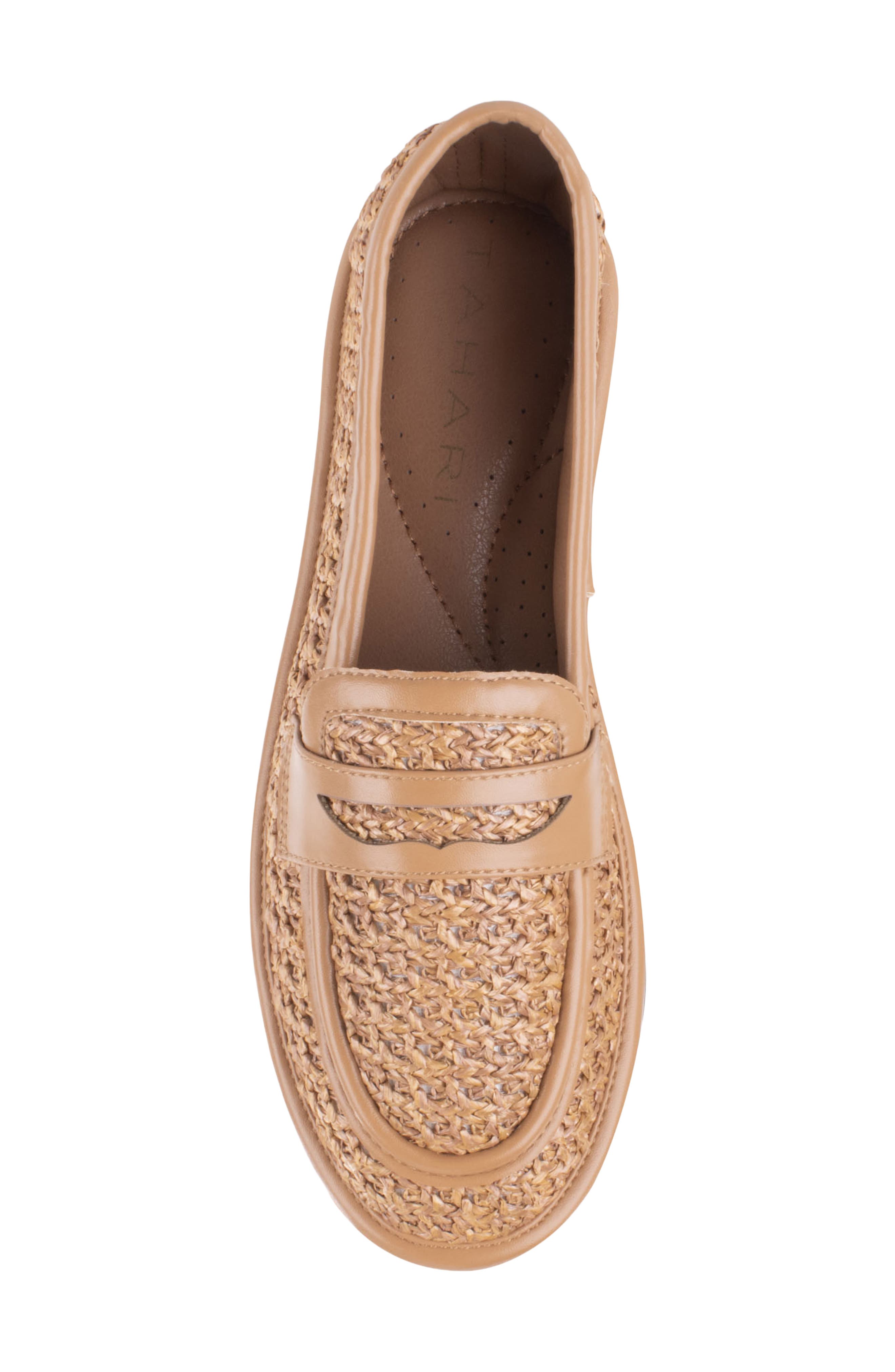 Tahari Meadow Penny Loafer, Alternate, color, Tan