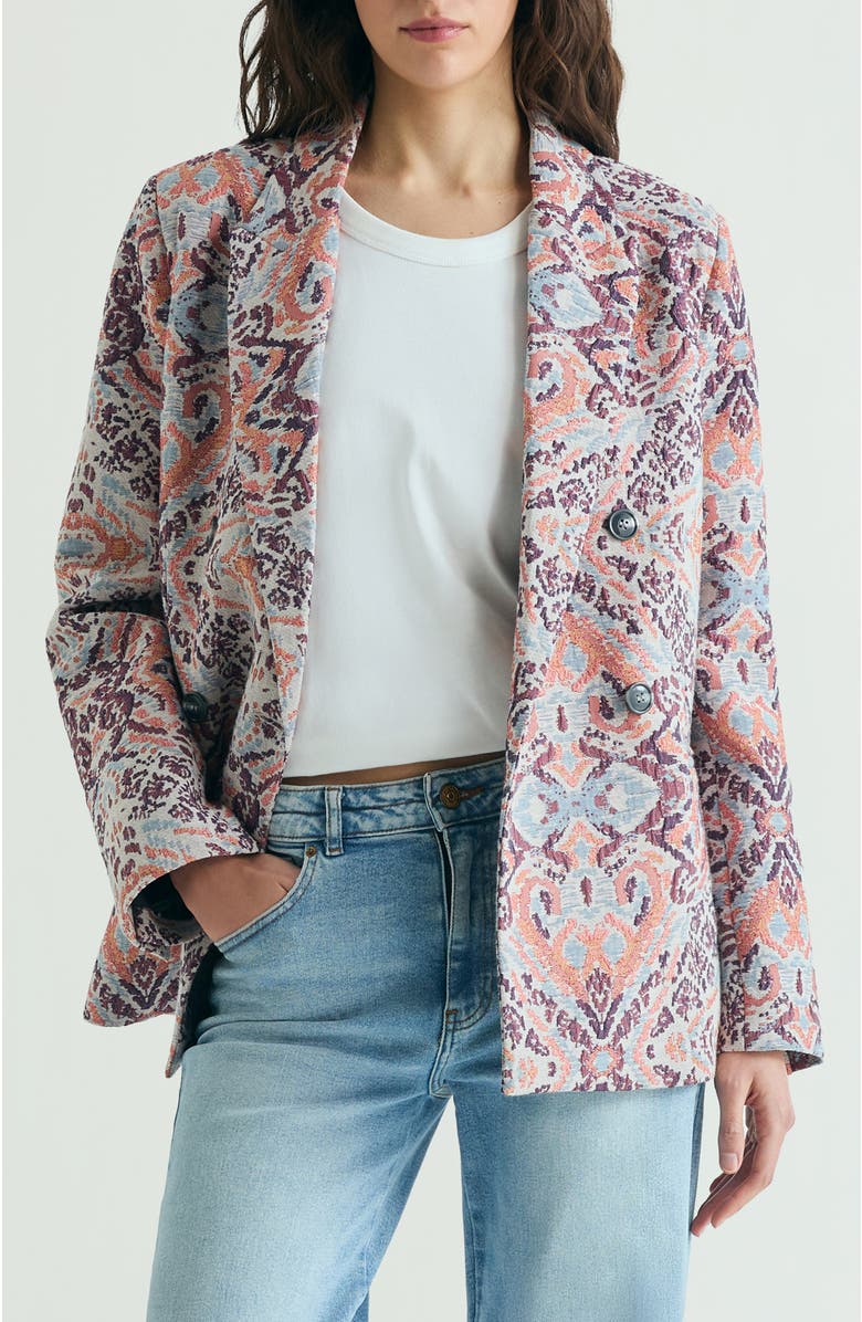 Scalpers Jacquard Print Blazer, Main, color, Purple